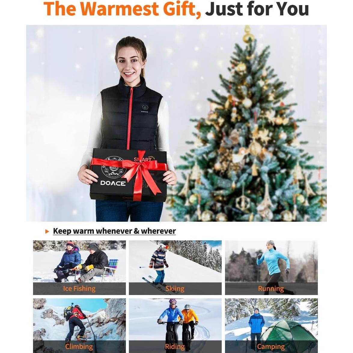 Chaleco Térmico DOACE Unisex Eléctrico Recargable 8 Zonas