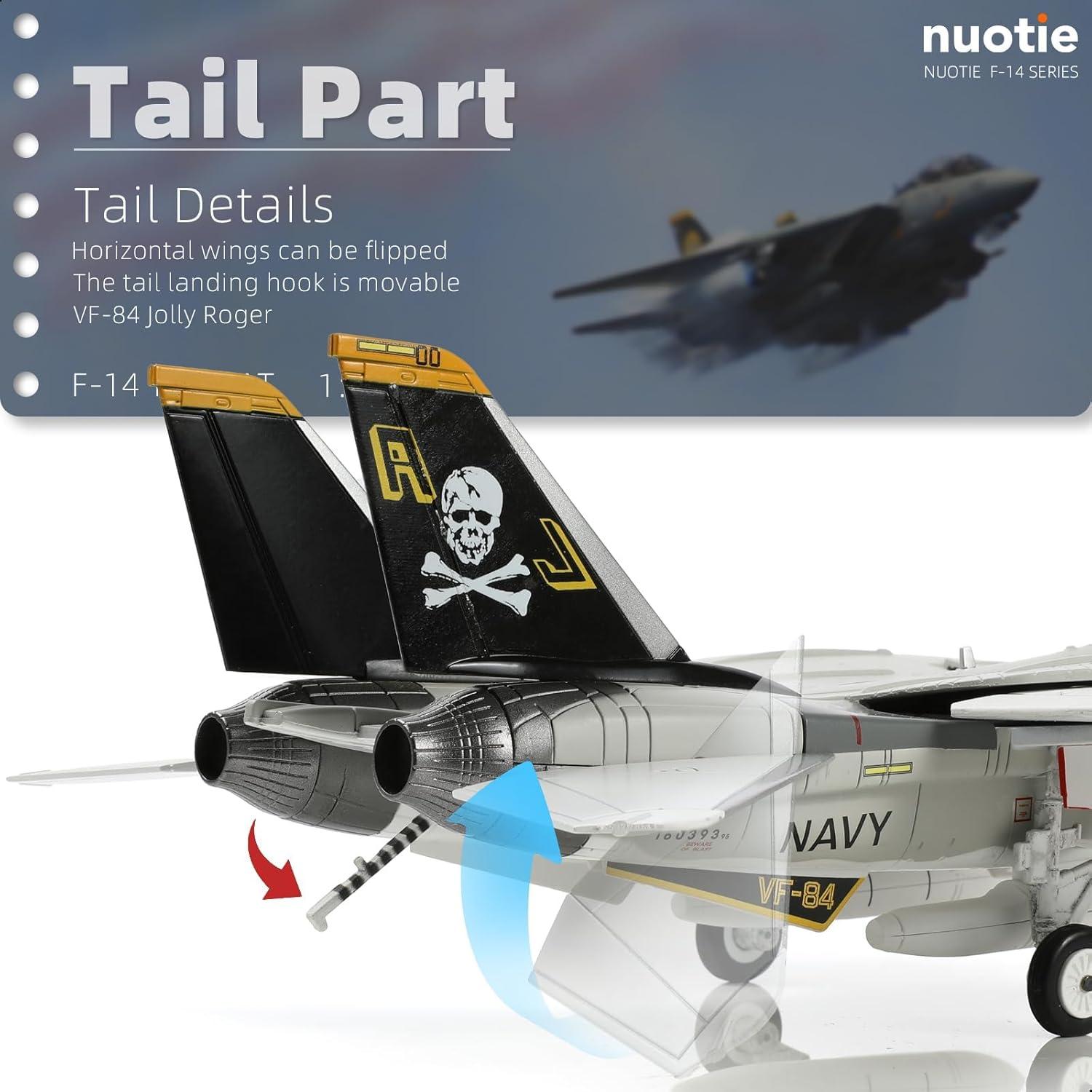 Modelo F-14 Tomcat 1/72 NUOTIE VF-84 Jolly Rogers Metal