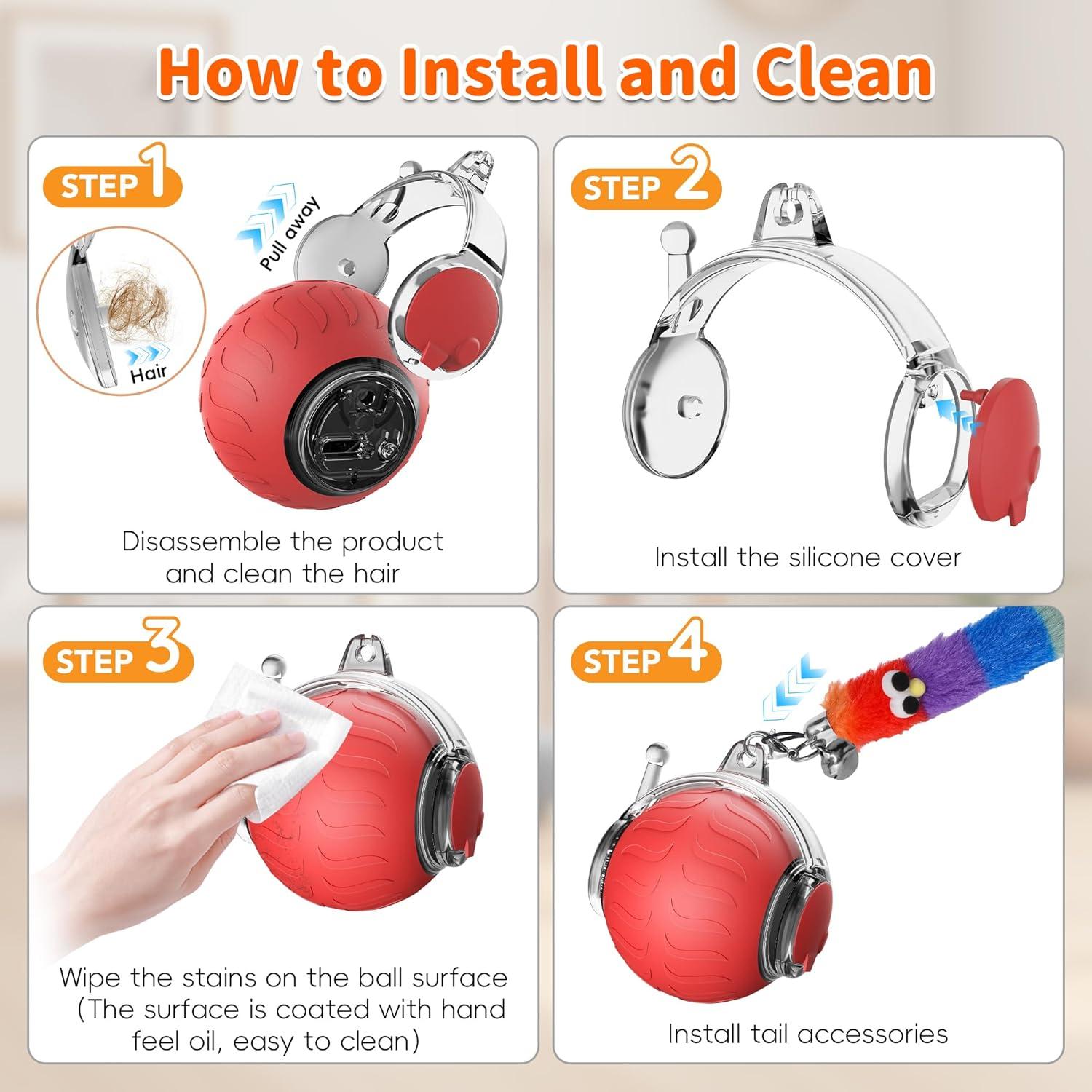 Juguete Interactivo para Gatos UPSKY Bola Eléctrica 5.7cm