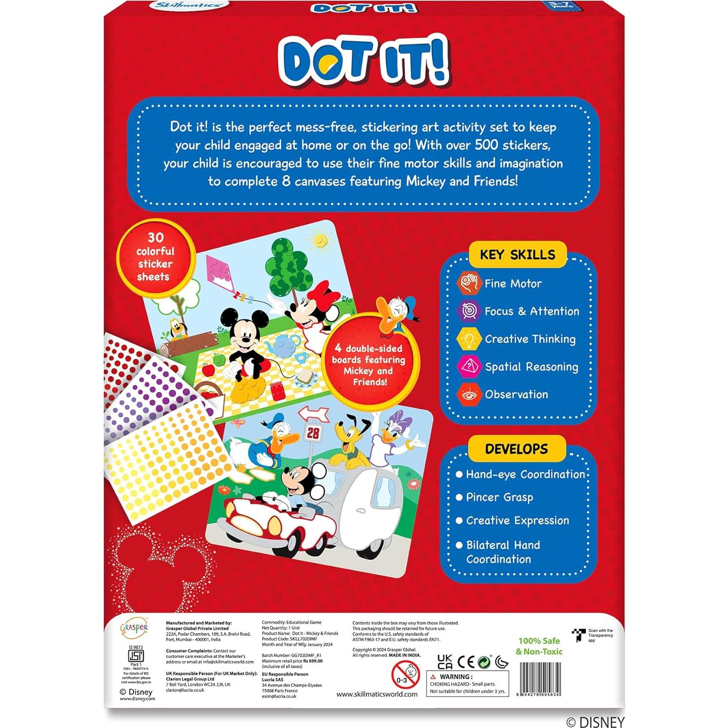 Kit de Manualidades Skillmatics Mickey y Amigos - 500 Stickers