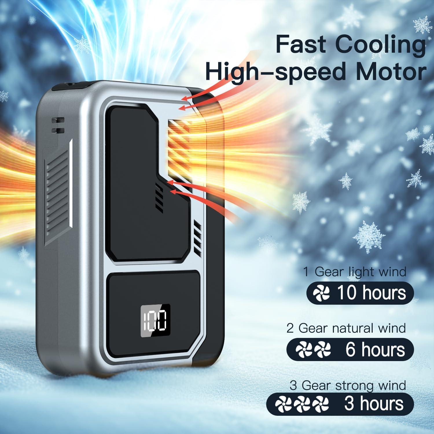 Ventilador de Cuello Portátil Andwing D23 Recargable 3 Velocidades