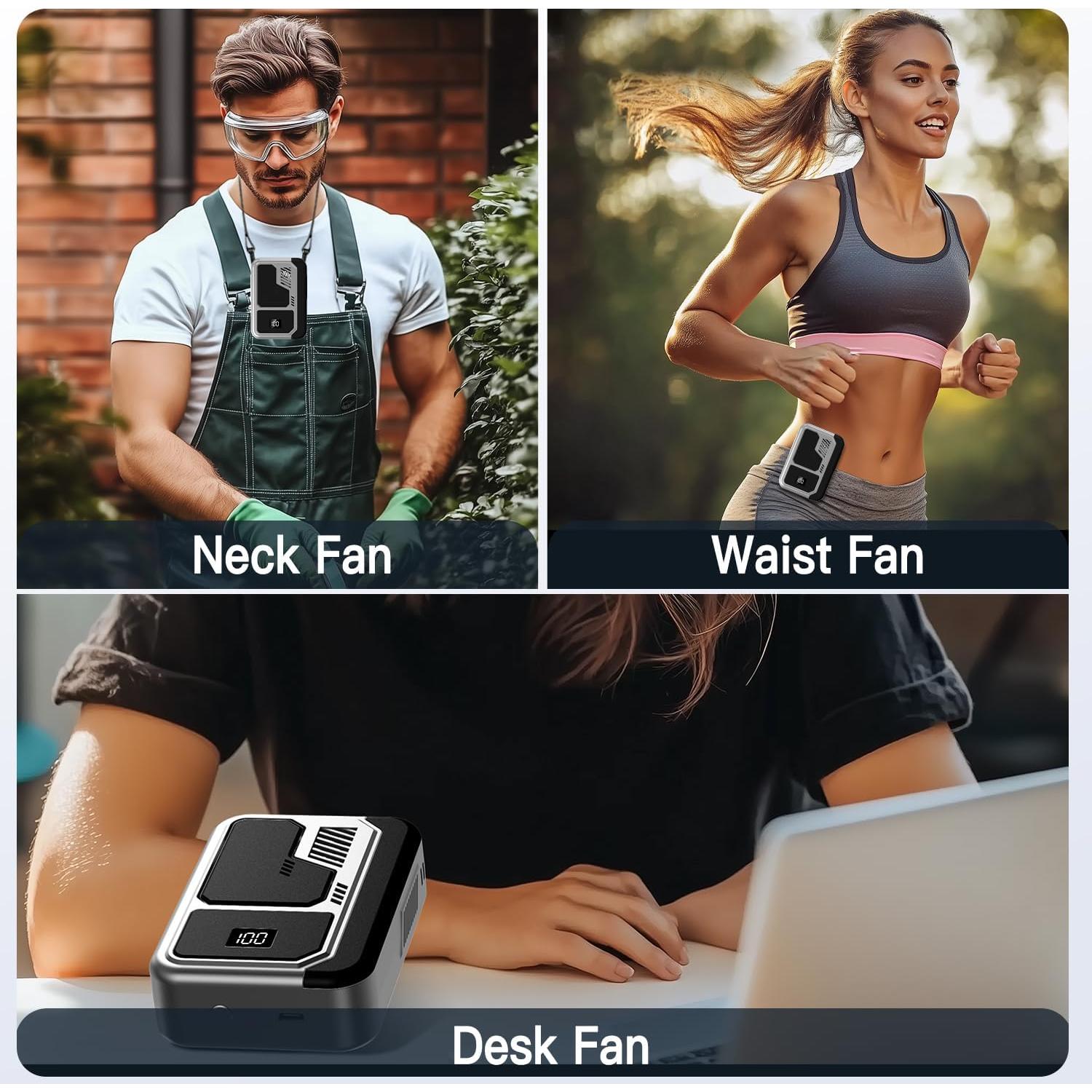 Ventilador de Cuello Portátil Andwing D23 Recargable 3 Velocidades