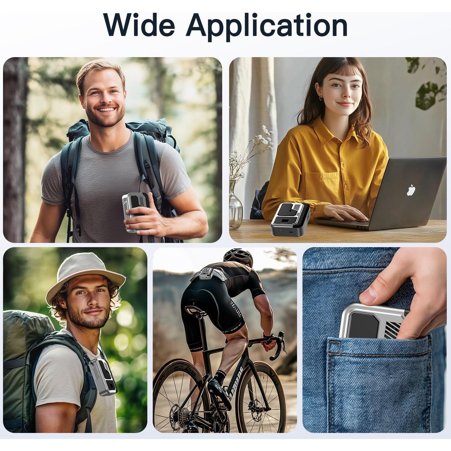 Ventilador de Cuello Portátil Andwing D23 Recargable 3 Velocidades