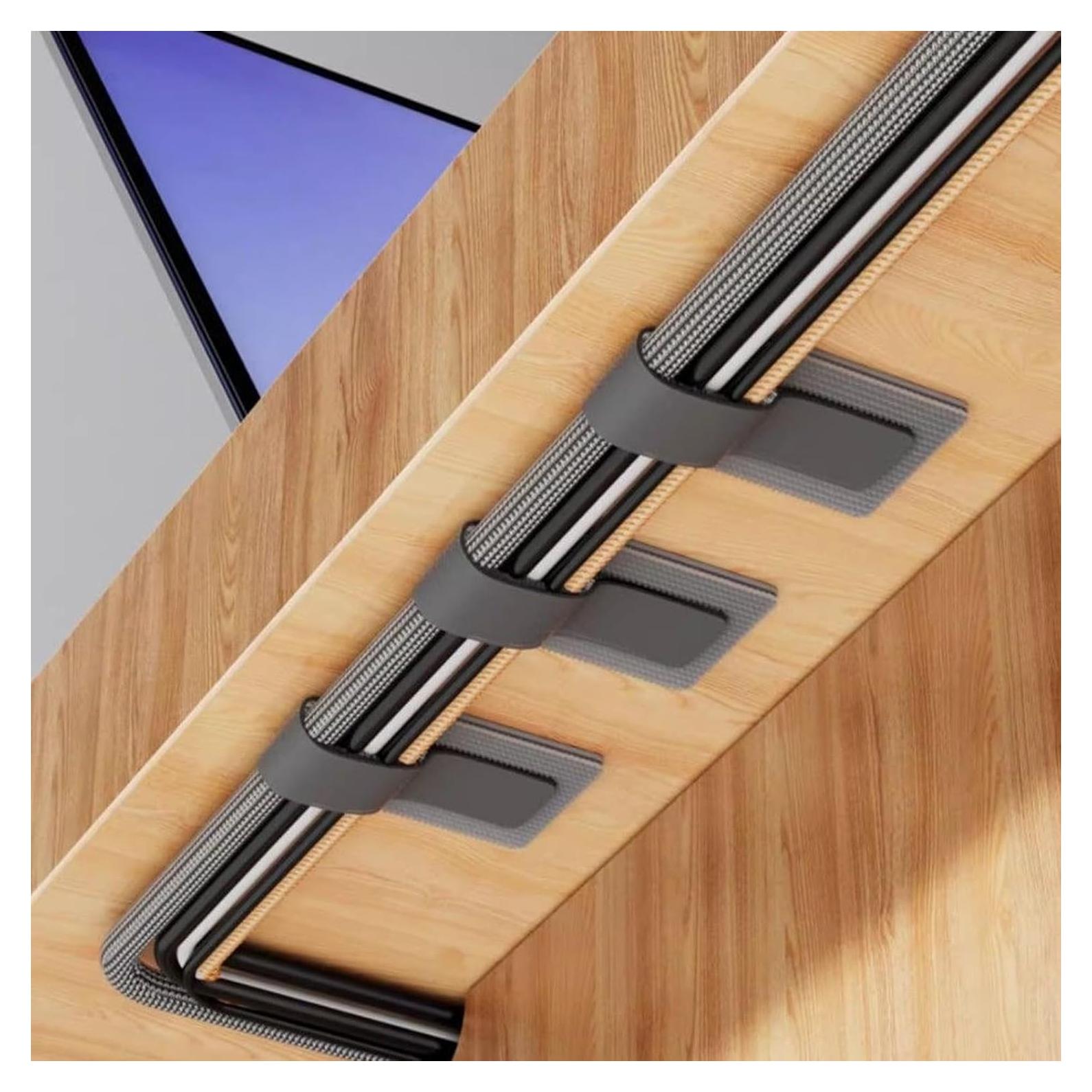 Correas de Cable Autoadhesivas MUTOTO 40 Pcs Gris Organizador