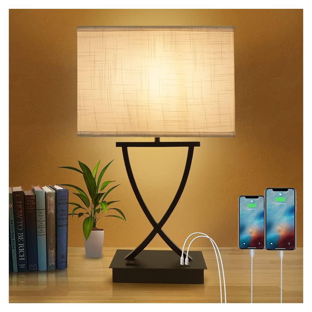 Lámpara de Mesa Táctil Regulable OYedis 3 Niveles USB C 54cm