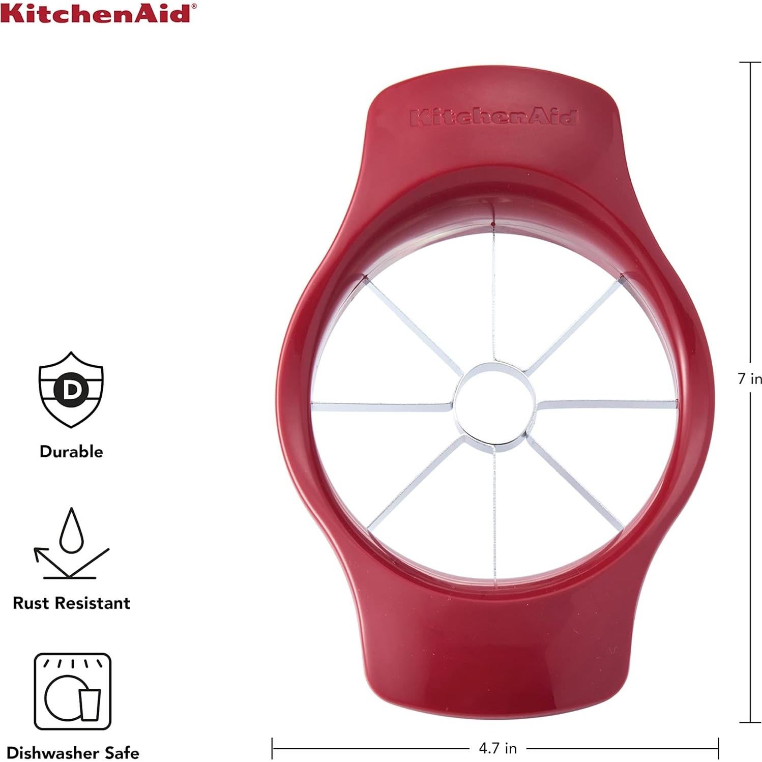 Cortador de Frutas KitchenAid Rojo, Acero Inoxidable, Manual