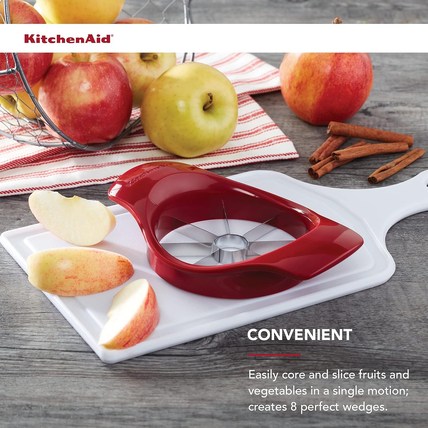 Cortador de Frutas KitchenAid Rojo, Acero Inoxidable, Manual