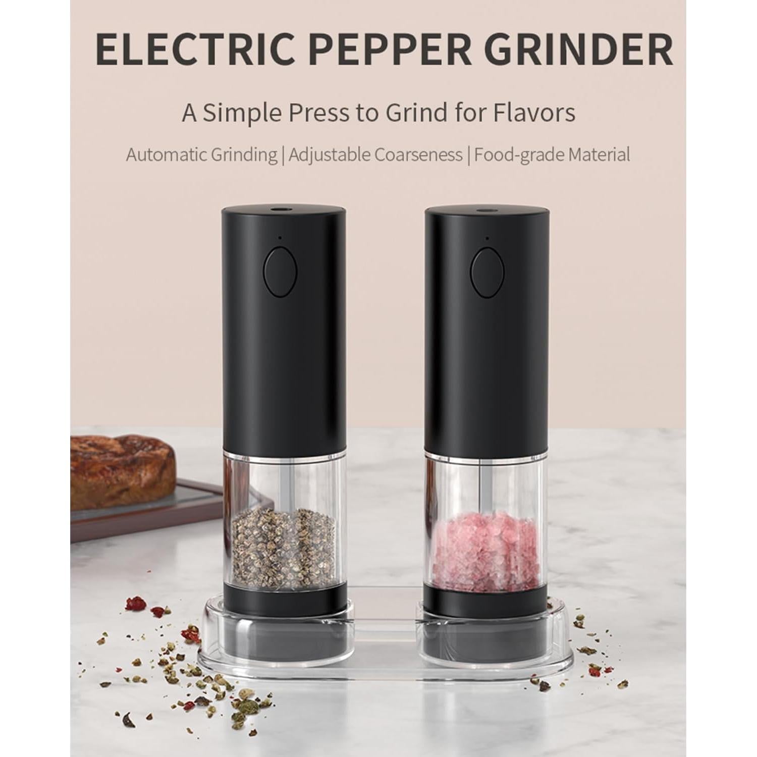 Molinillos Eléctricos de Sal y Pimienta FEIYUANDZ Recargables