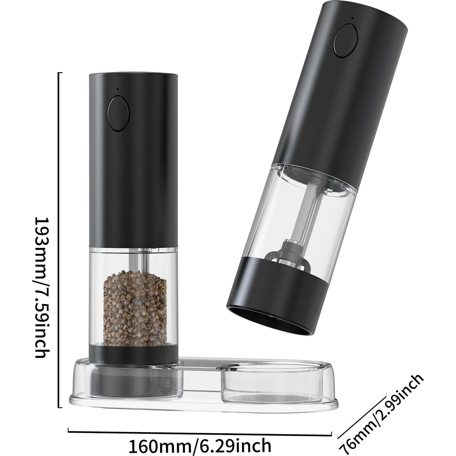 Molinillos Eléctricos de Sal y Pimienta FEIYUANDZ Recargables
