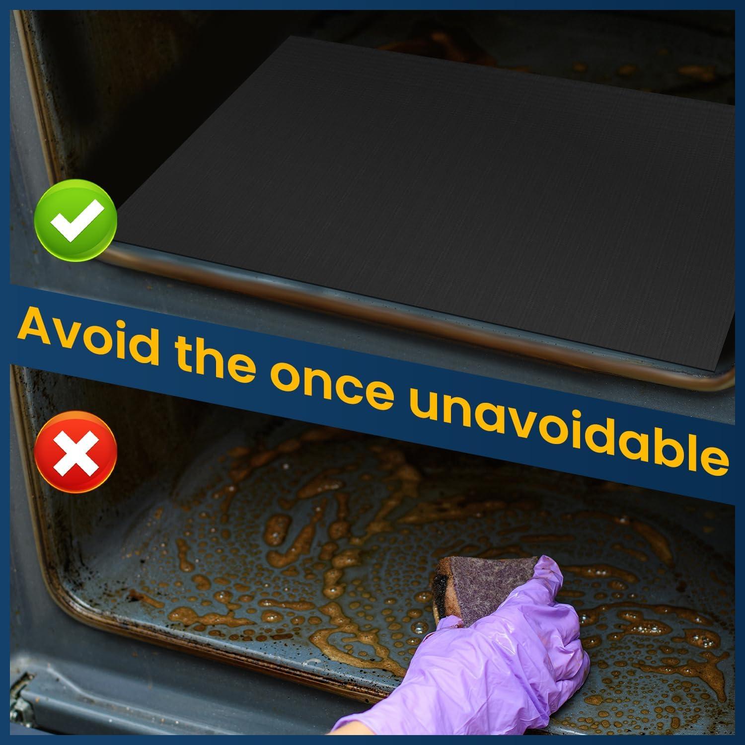 Forros de horno Goldeer 2 unidades 60x40 cm Teflón resistente