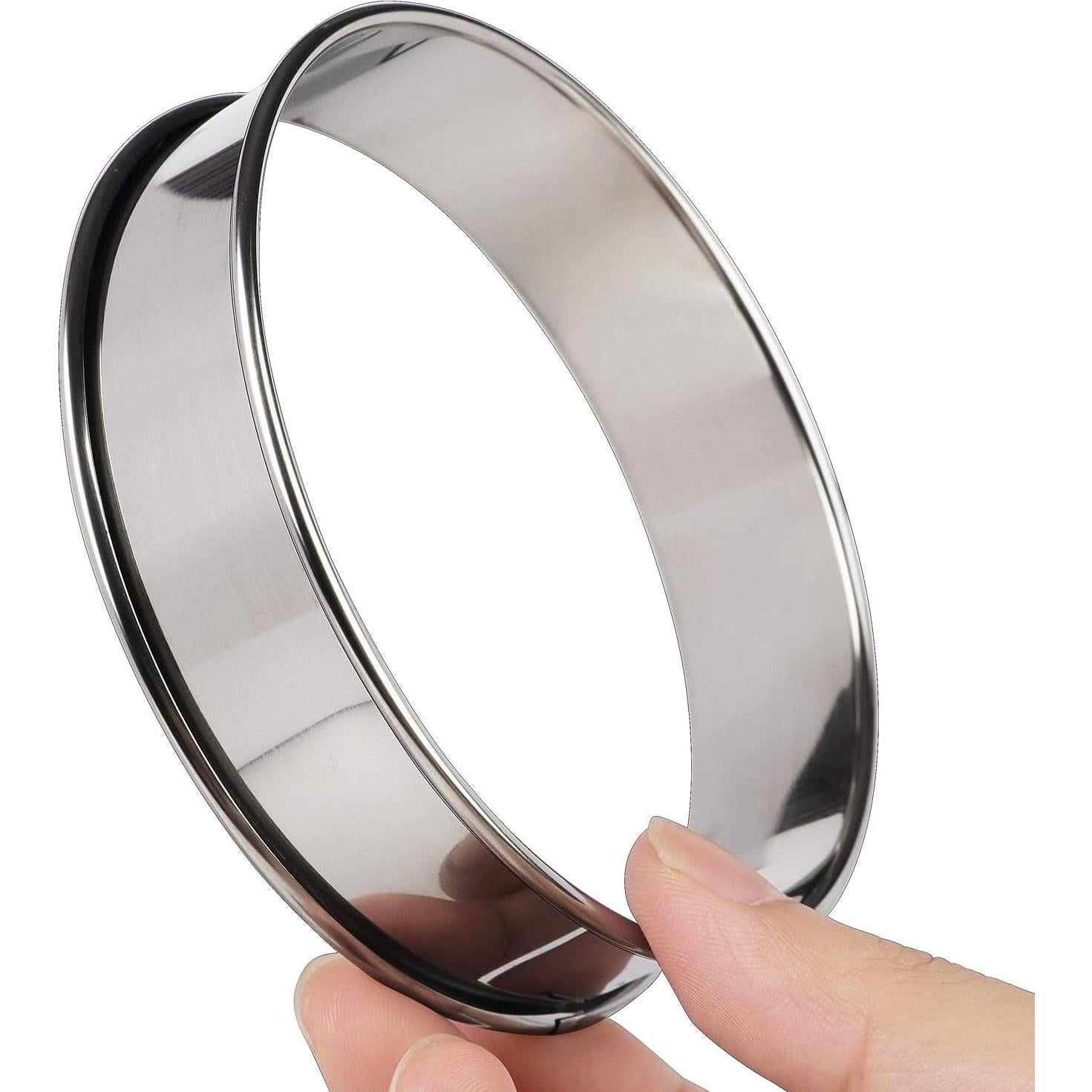 Anillos de Muffin Inglés FANGSUN 10.16 cm Acero Inoxidable