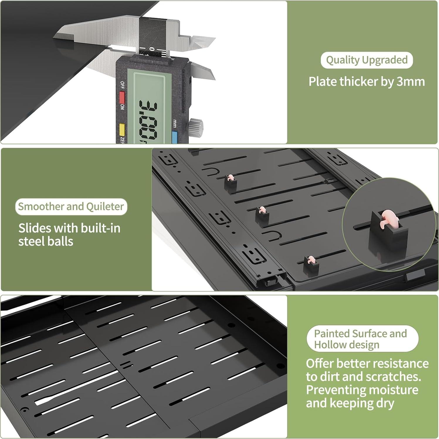 Organizador de Gabinete Expandible DOMNIU 2 Pack Negro 29.5-44.5cm