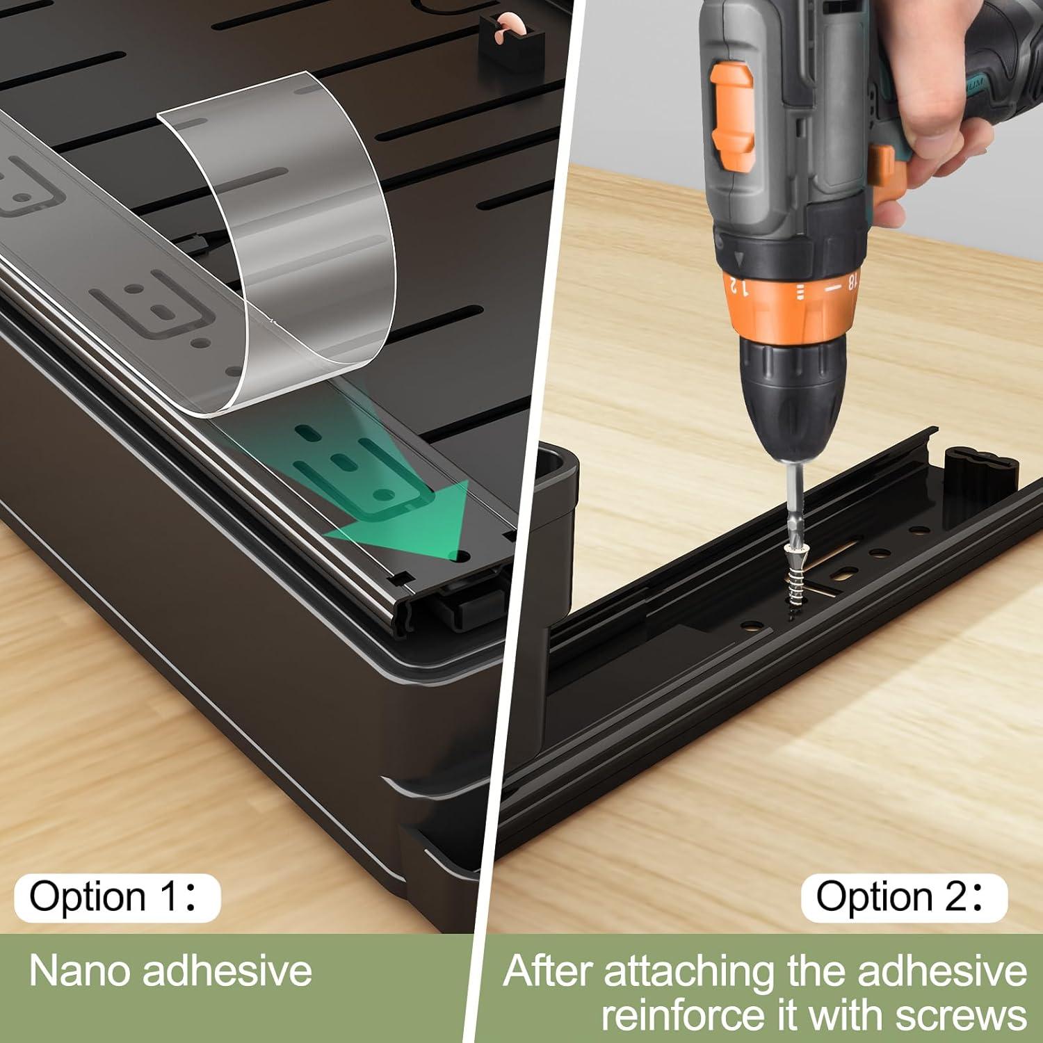 Organizador de Gabinete Expandible DOMNIU 2 Pack Negro 29.5-44.5cm