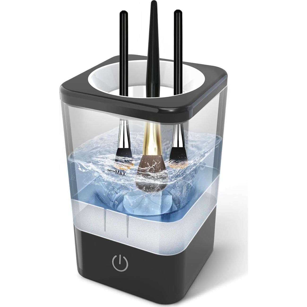 Makeup Brush Cleaner, Neeyer Super-Fast Electric Brush Cleaner Machine Automatic Brush Cleaner Spinner Makeup Brush Tools black