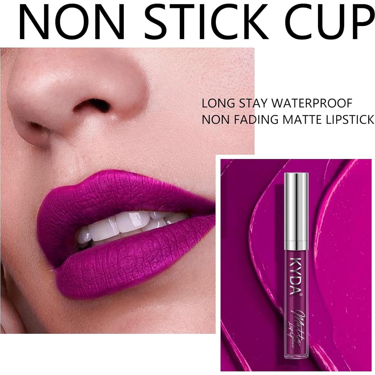 Set de Pintalabios KYDA 10 Colores Mate y Brillo Metálico