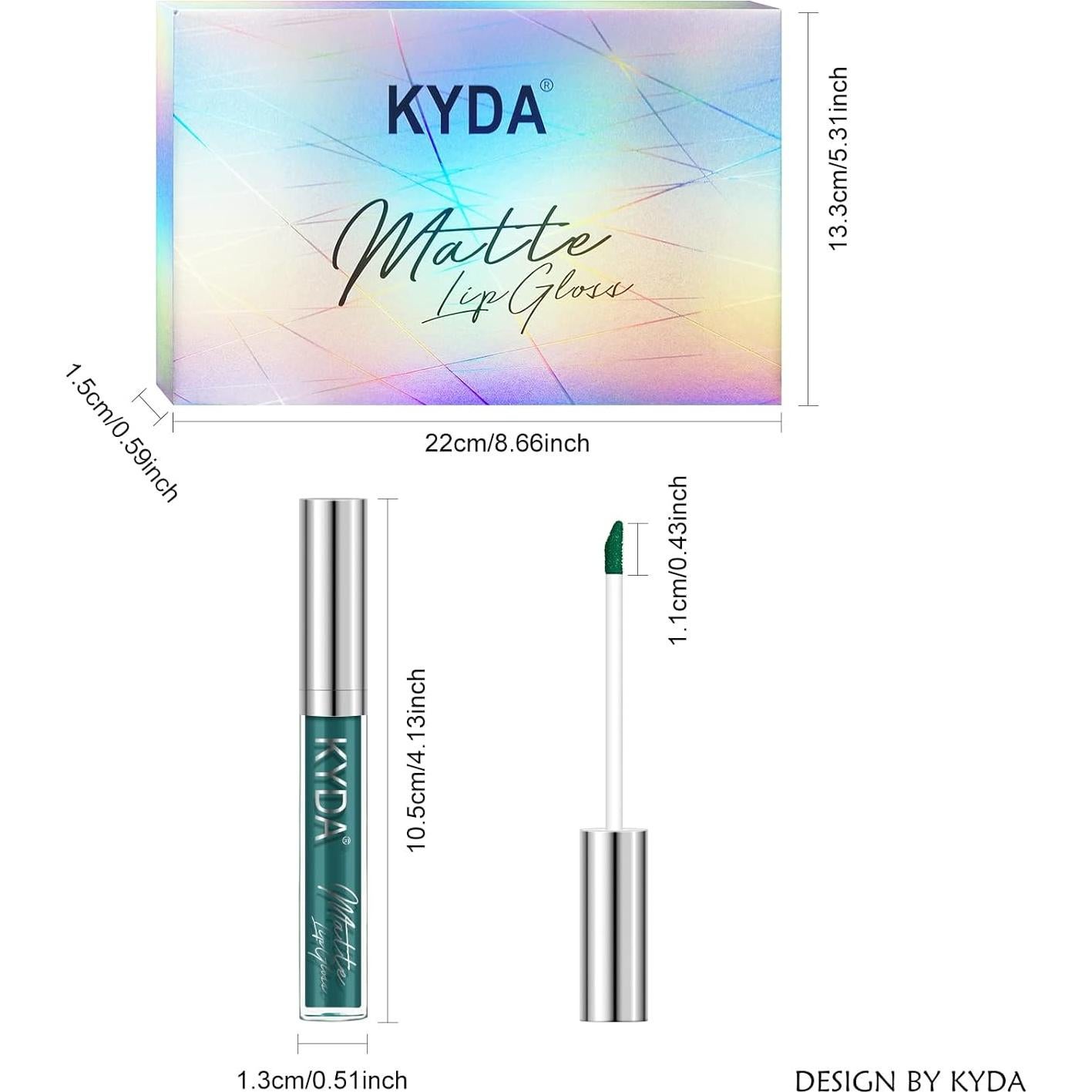 Set de Pintalabios KYDA 10 Colores Mate y Brillo Metálico