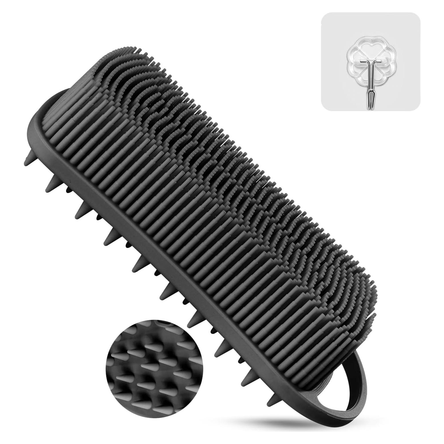 Esponja Corporal de Silicona YEALIFE Negra, Exfoliante Suave