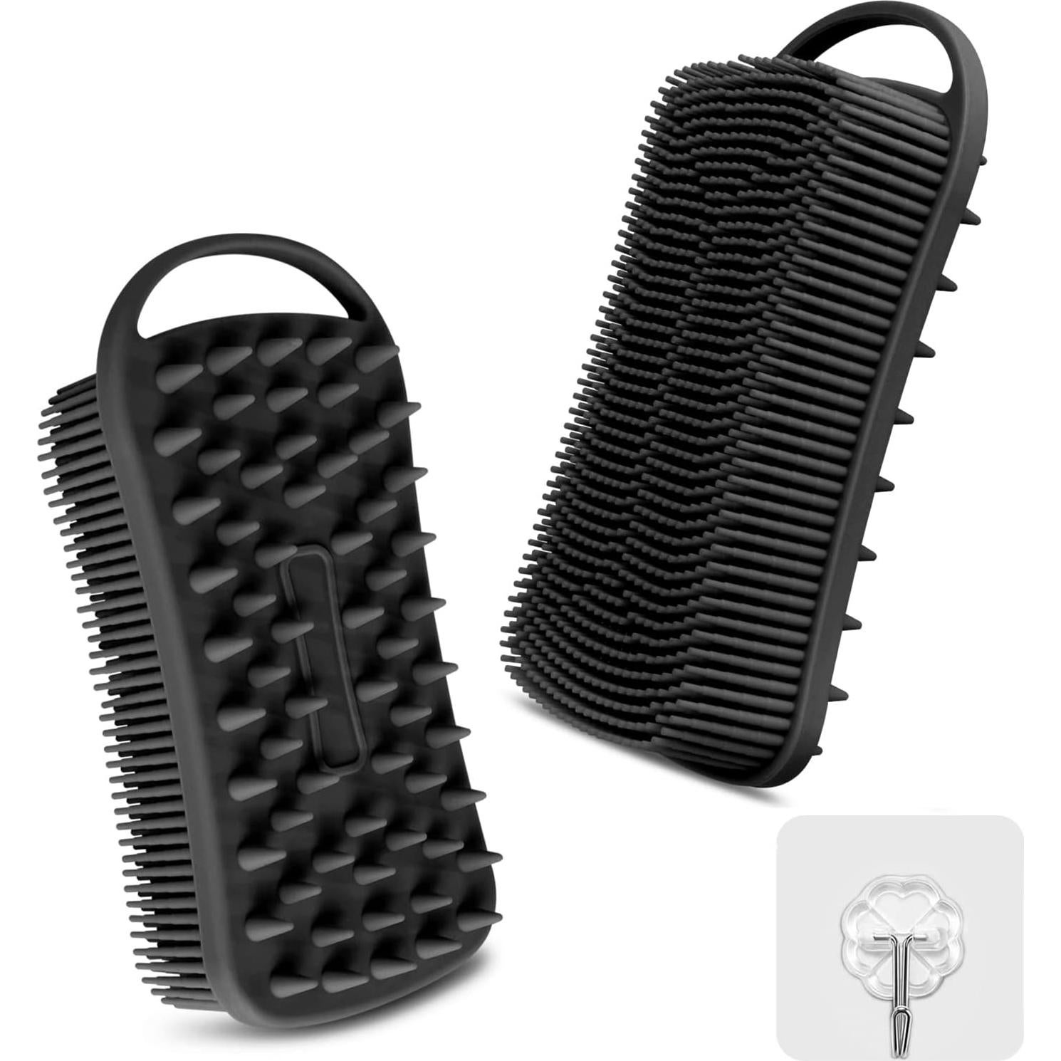 Esponja Corporal de Silicona YEALIFE Negra, Exfoliante Suave