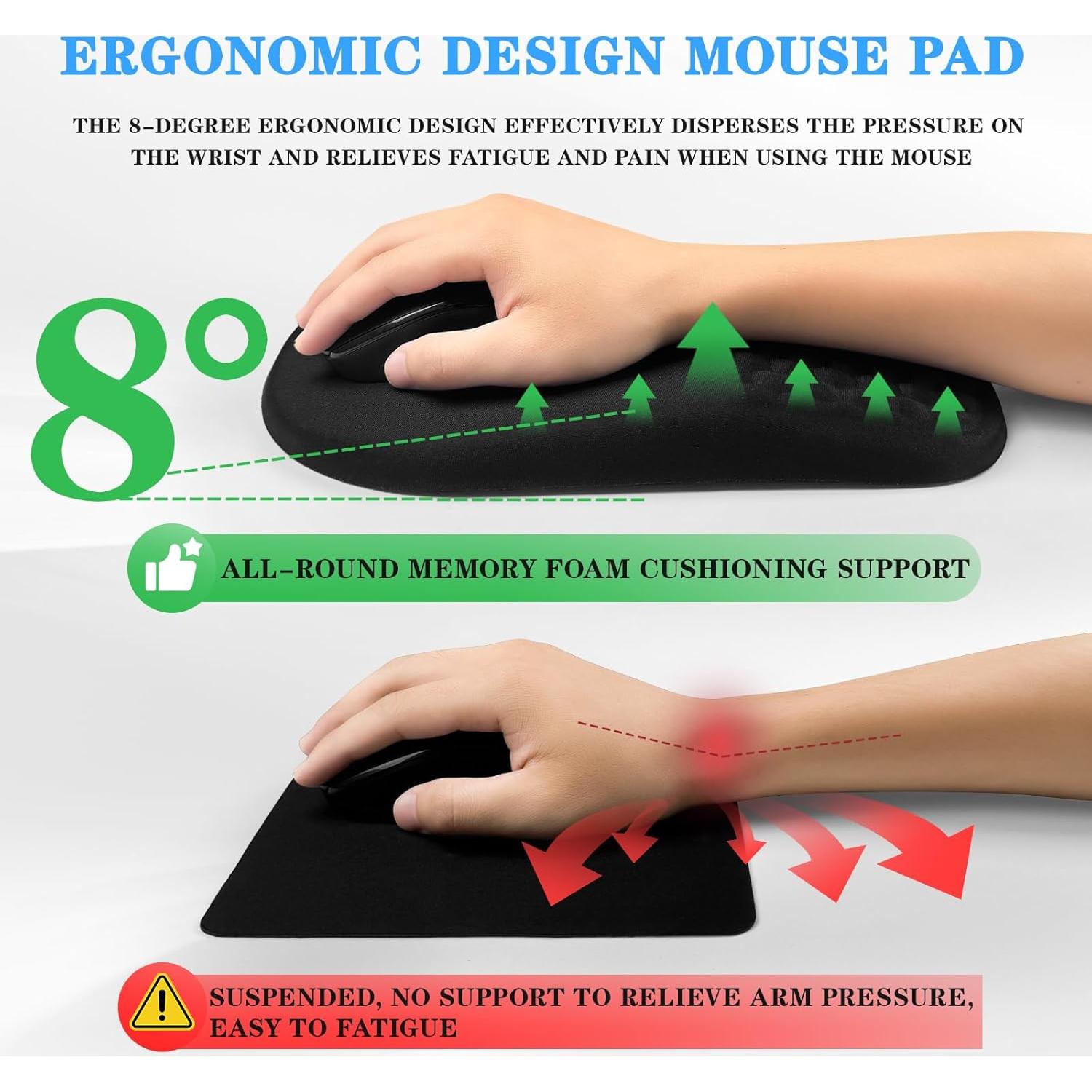 Soporte de Muñeca Ergonómico KEPUTAIER con Espuma Viscoelástica