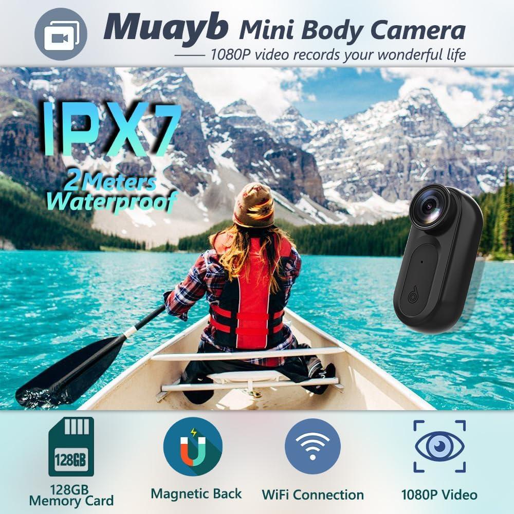 Mini Cámara Corporal Muayb VD02 1080P Impermeable IPX7