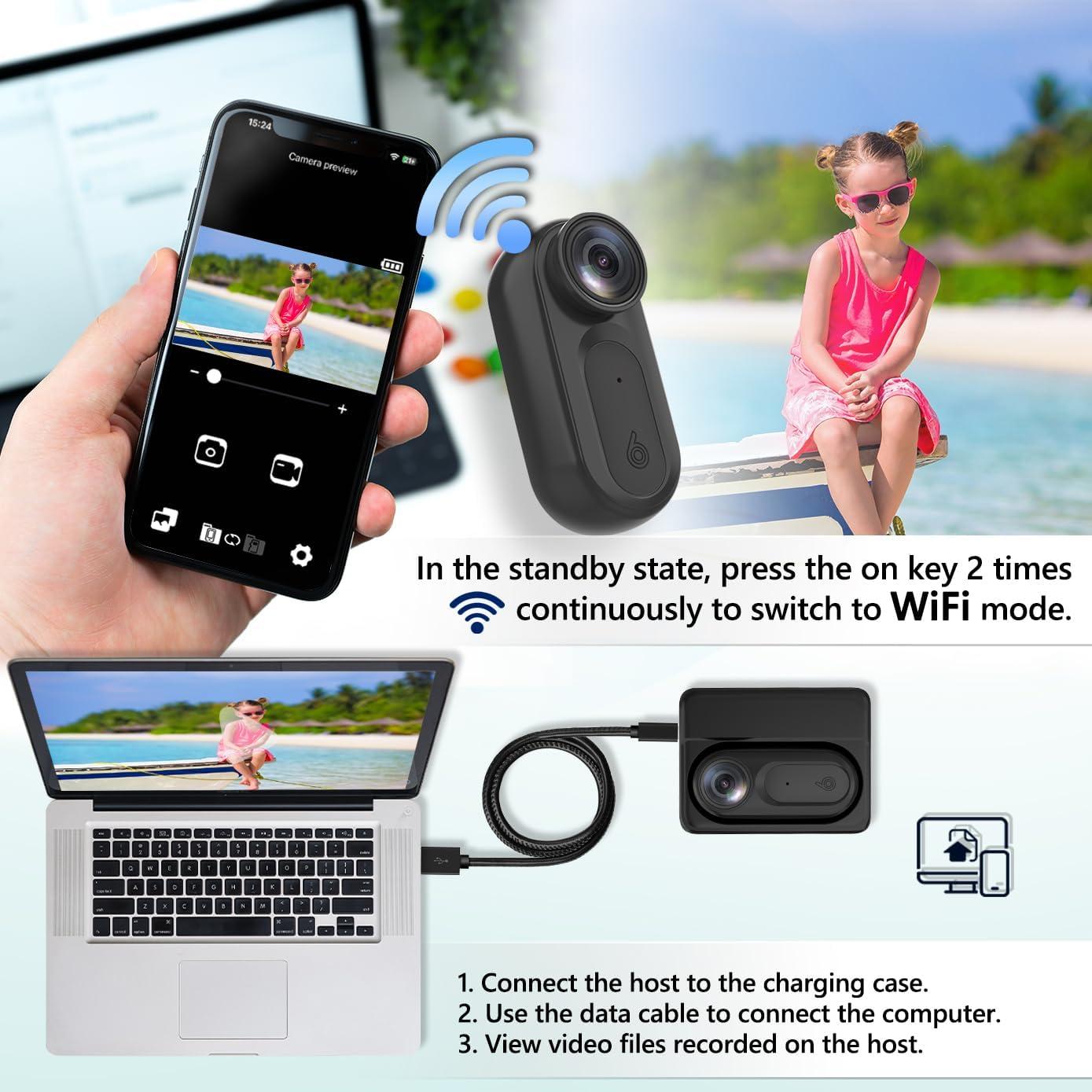 Mini Cámara Corporal Muayb VD02 1080P Impermeable IPX7