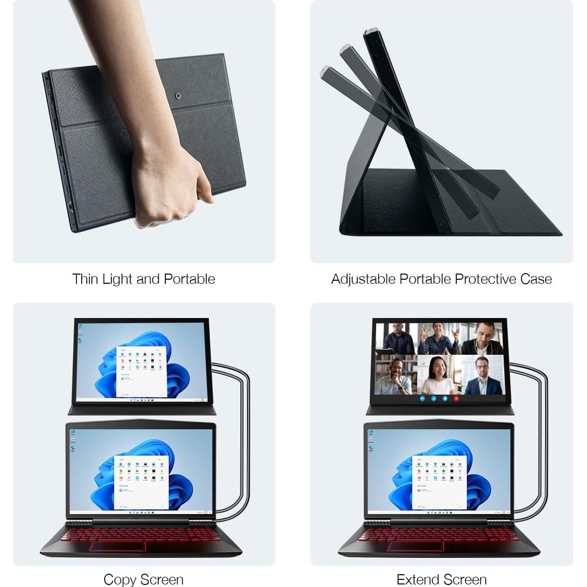 Monitor táctil LCD IPS 10.1" Hosyond 1280x800 HDMI Raspberry Pi