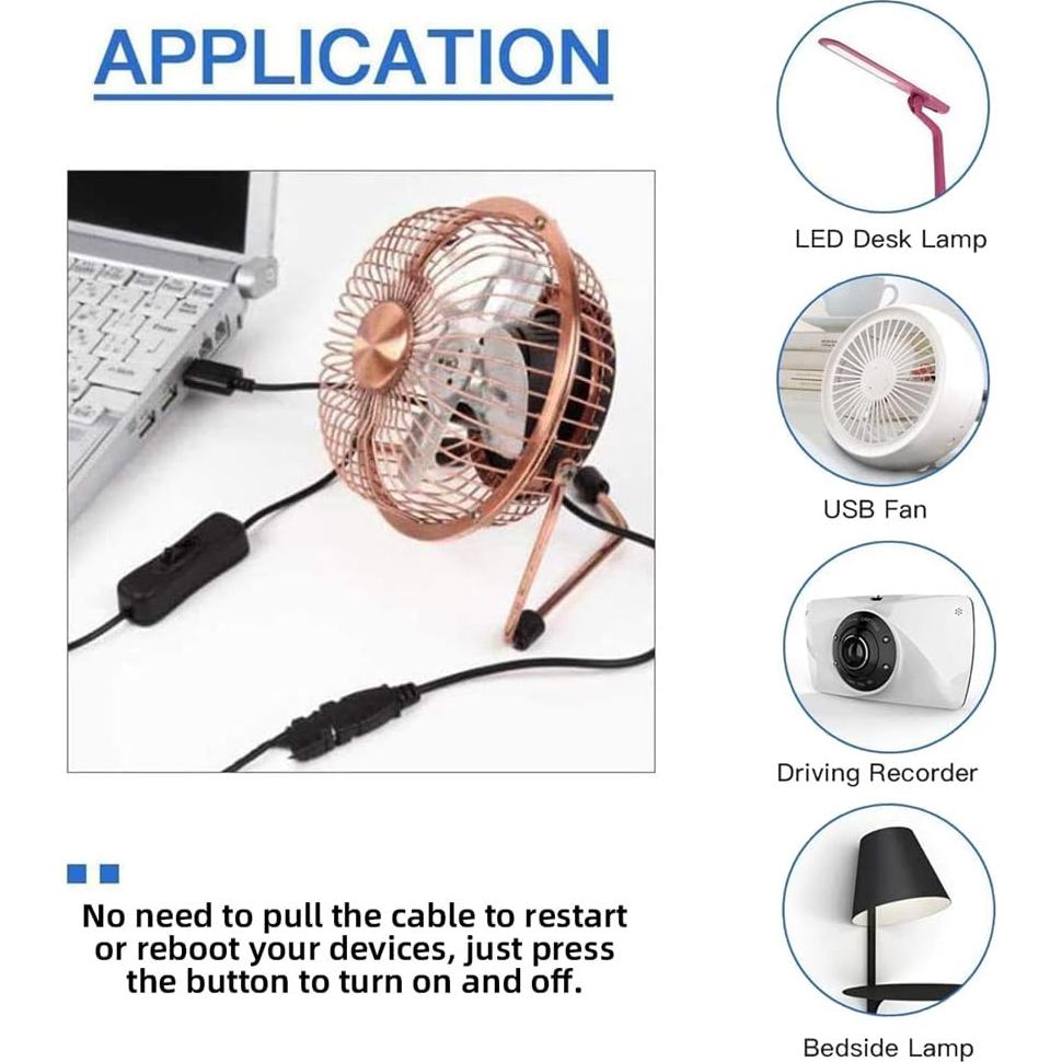 Cable Micro USB 2.0 NFHK con Botón de Encendido 5V 3A