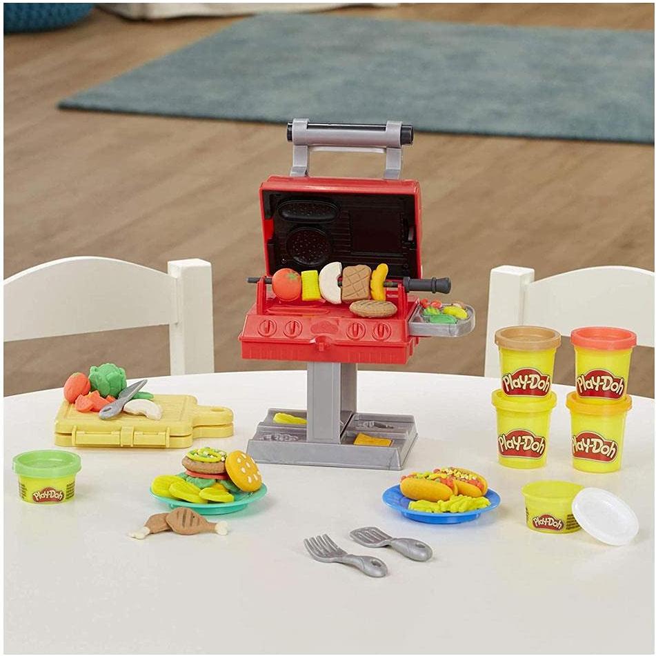 Set de Juego Play-Doh Parrilla y Sello 6 Colores 7 Accesorios