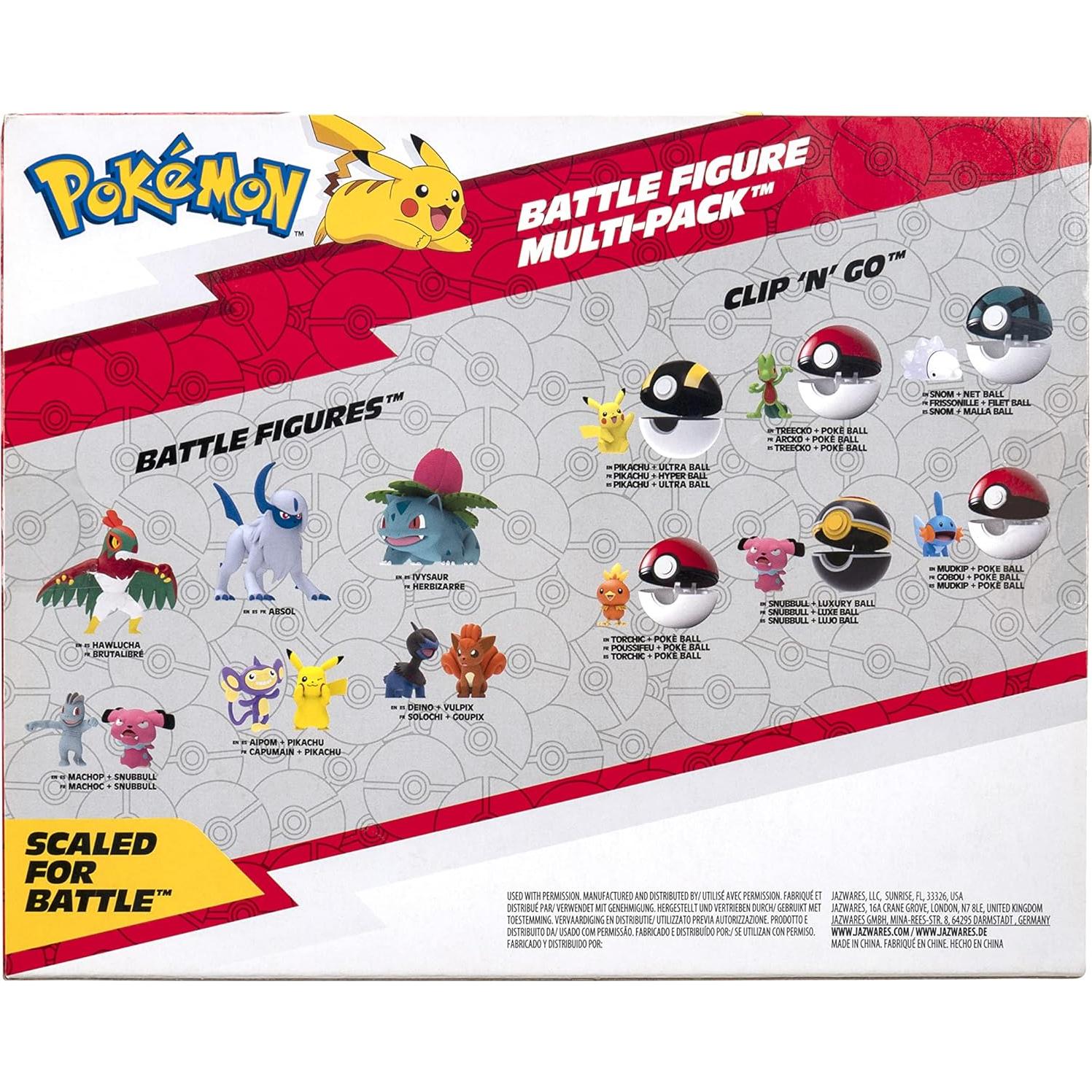 Paquete de Figuras de Batalla Pokémon 6 Pack - Jazwares