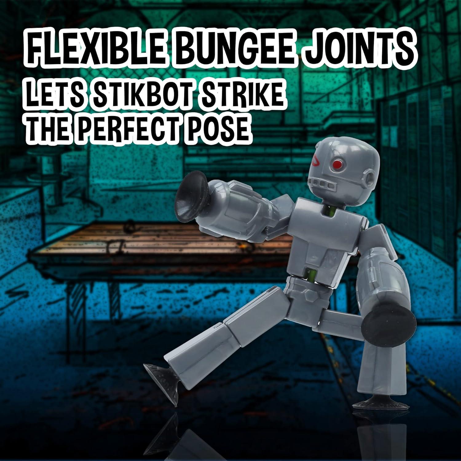 Set de 6 Figuras Stikbot Hombre Lobo y Cyborg - Juguete Creativo