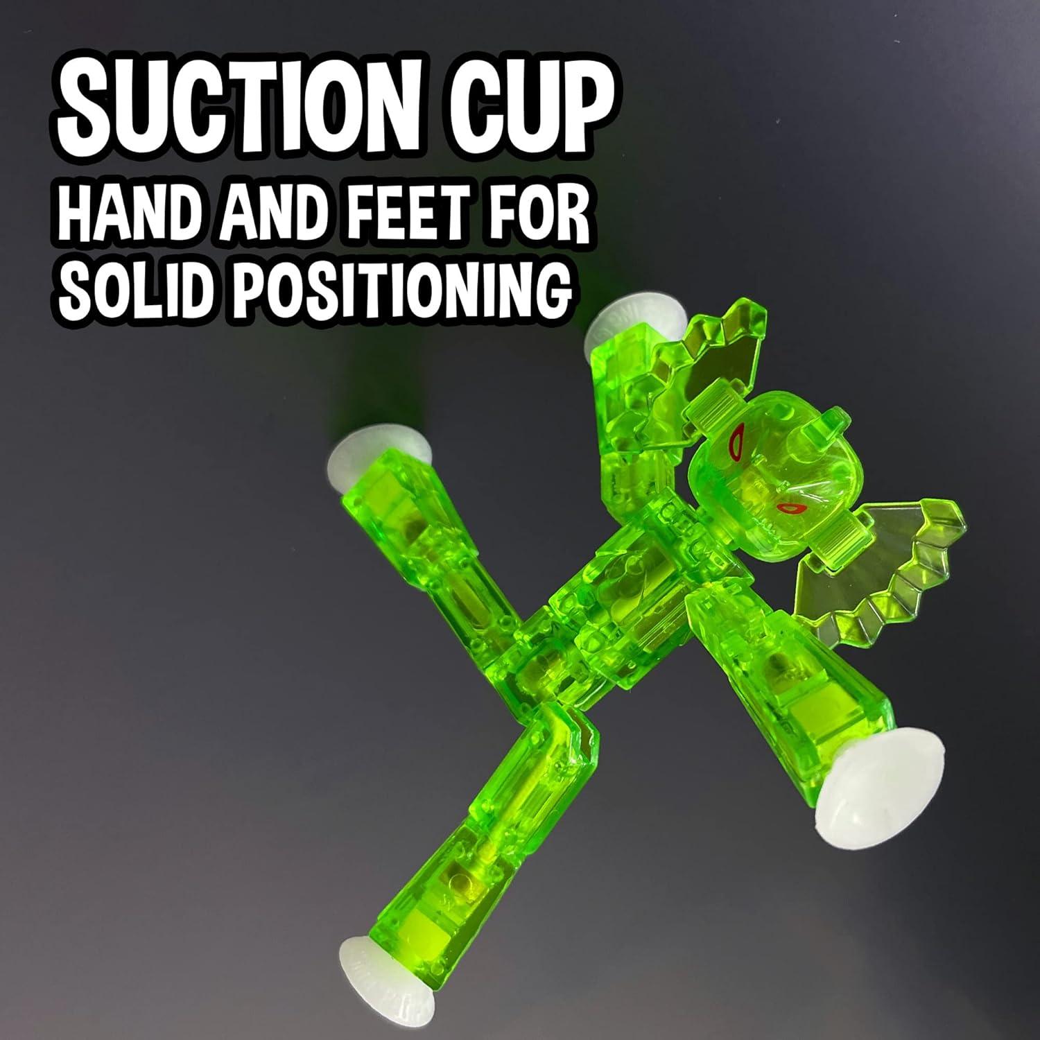 Set de 6 Figuras Stikbot Hombre Lobo y Cyborg - Juguete Creativo