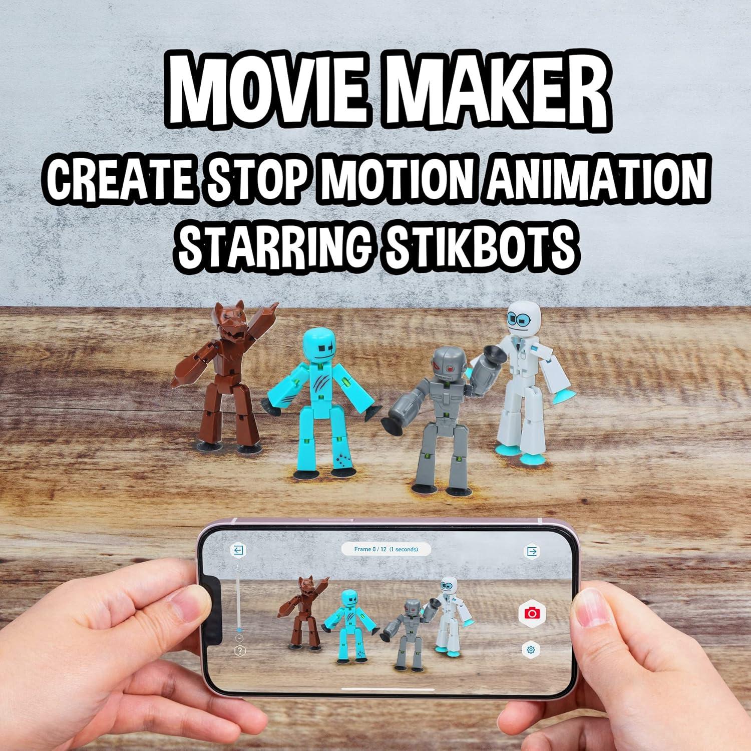 Set de 6 Figuras Stikbot Hombre Lobo y Cyborg - Juguete Creativo