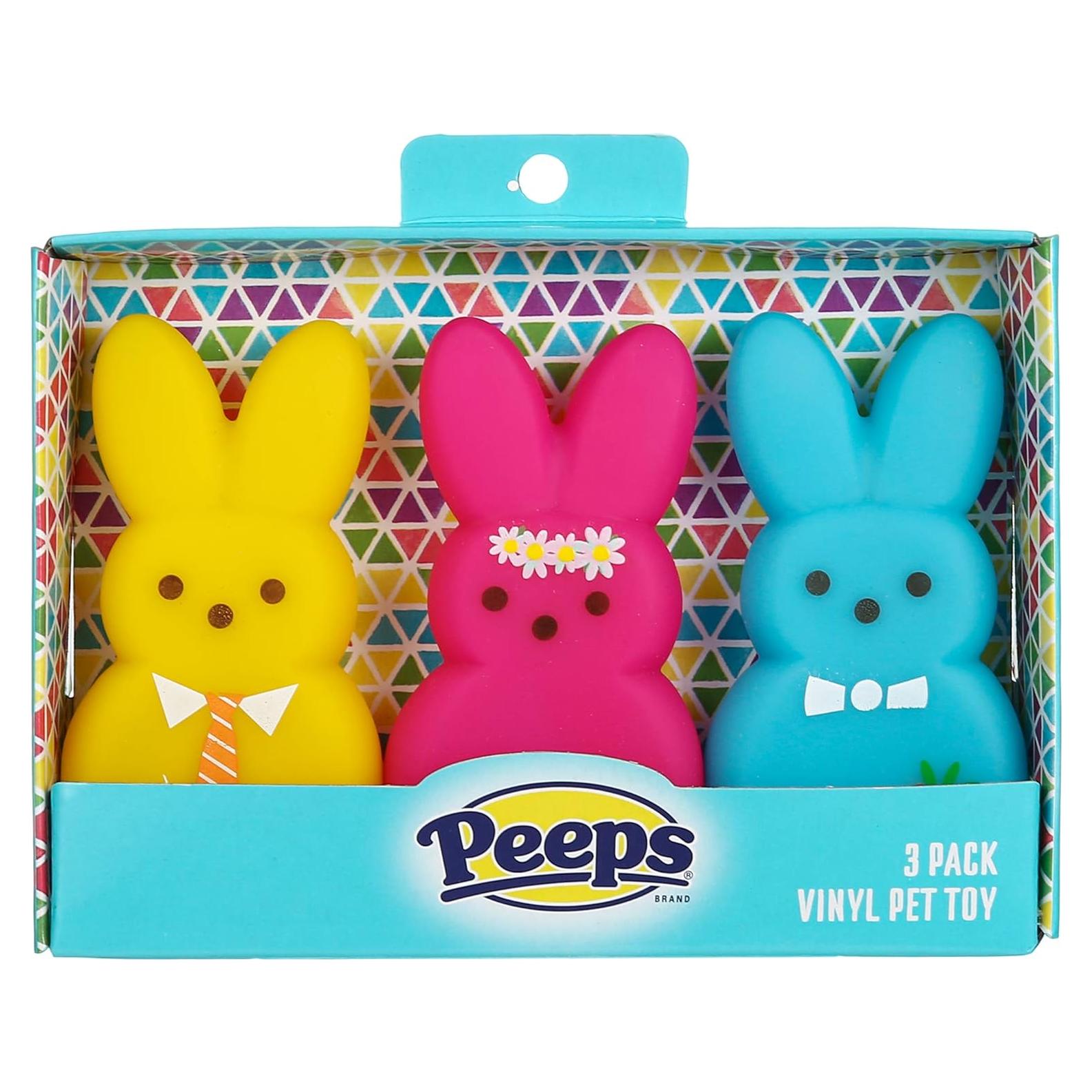 Juguetes para Perros Peeps 3 Piezas Conejos de Vinilo 10 cm