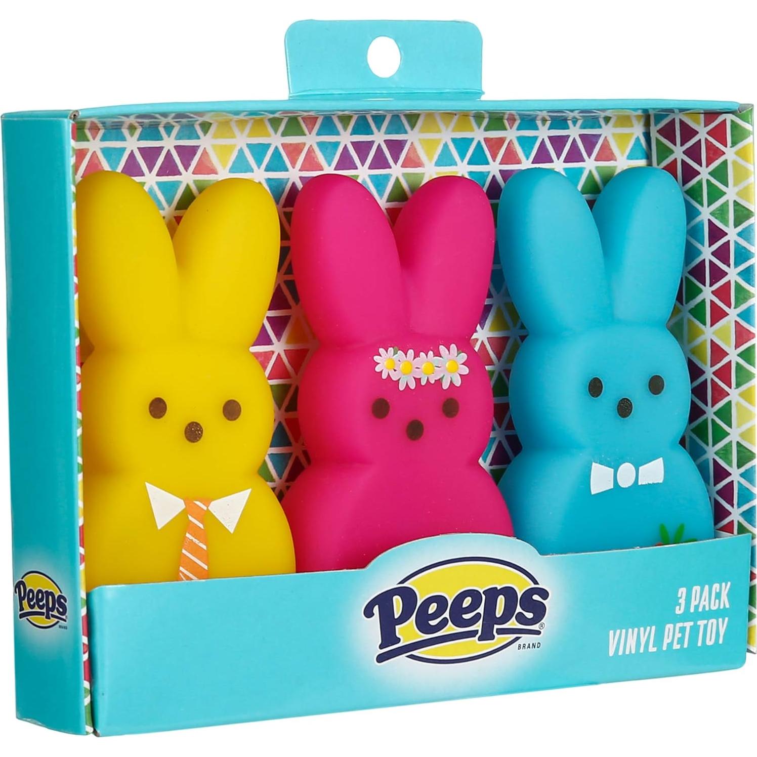 Juguetes para Perros Peeps 3 Piezas Conejos de Vinilo 10 cm