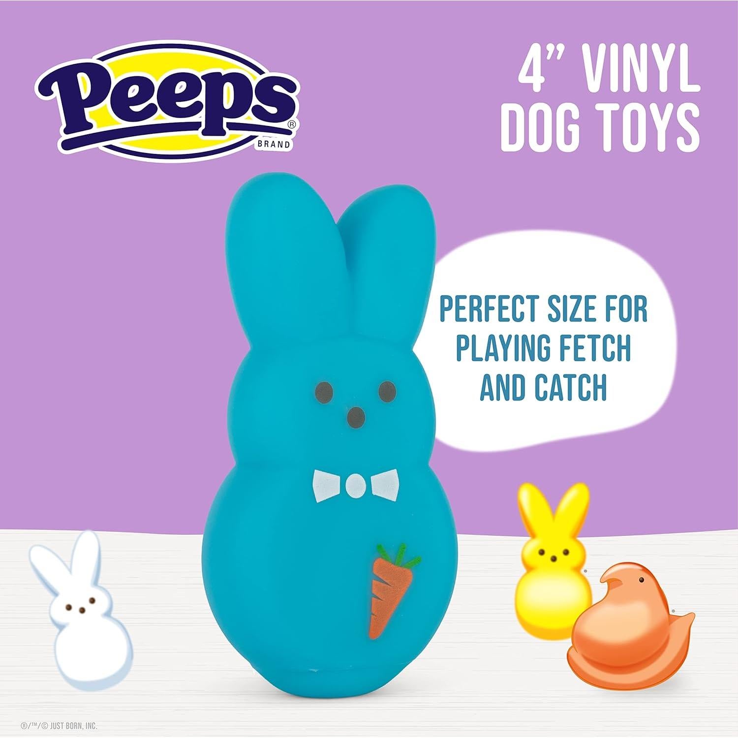 Juguetes para Perros Peeps 3 Piezas Conejos de Vinilo 10 cm