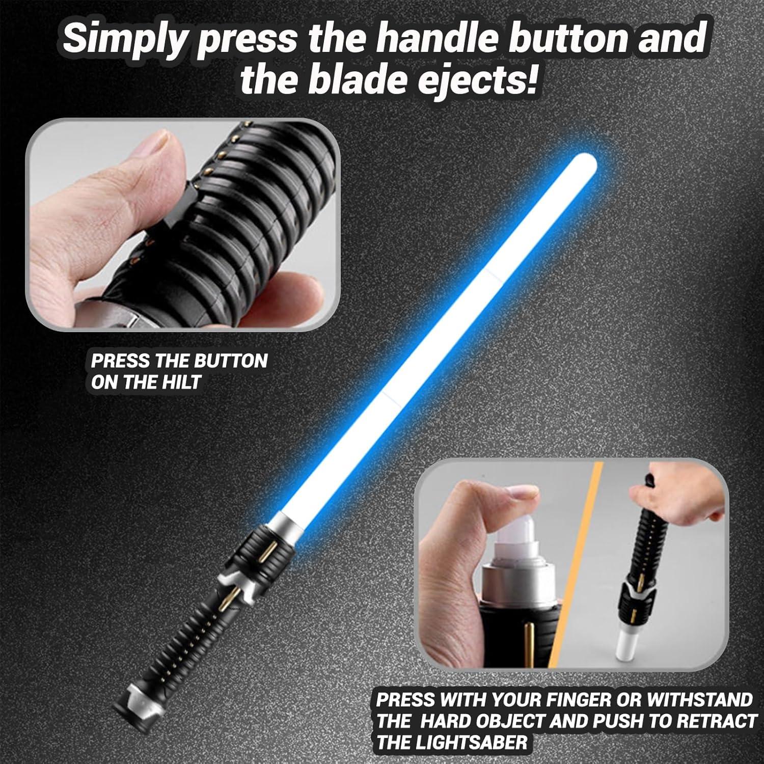 Sable de Luz Retráctil VXQ 2-en-1 para Niños - Rojo y Azul