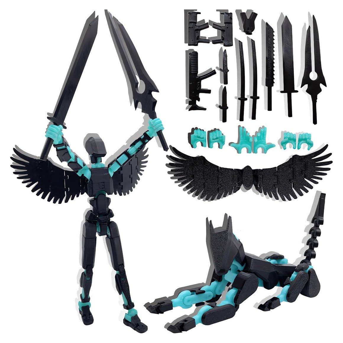 Figura de Acción T13 SOOZAFONE Robot 3D Articulado Negro Azul