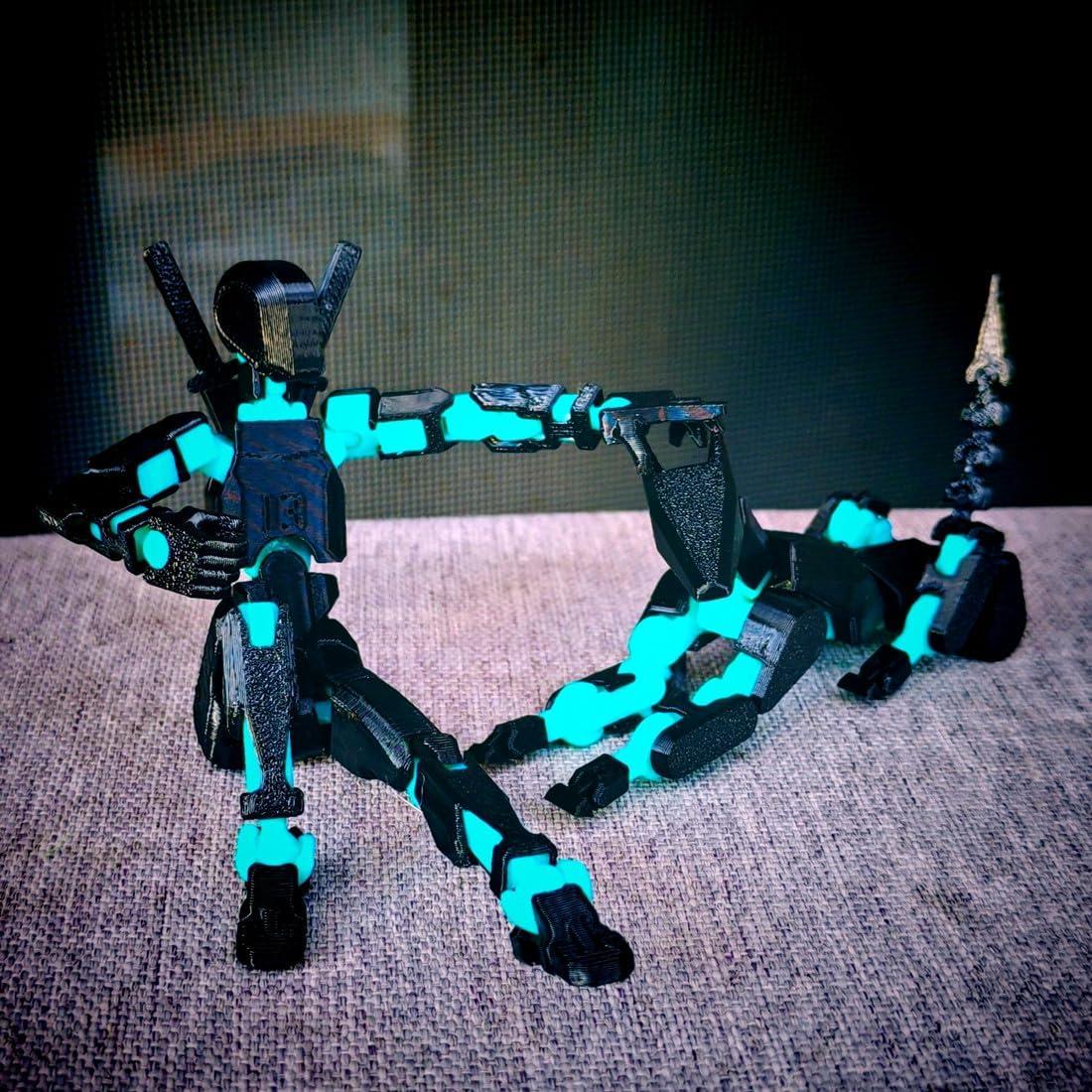 Figura de Acción T13 SOOZAFONE Robot 3D Articulado Negro Azul