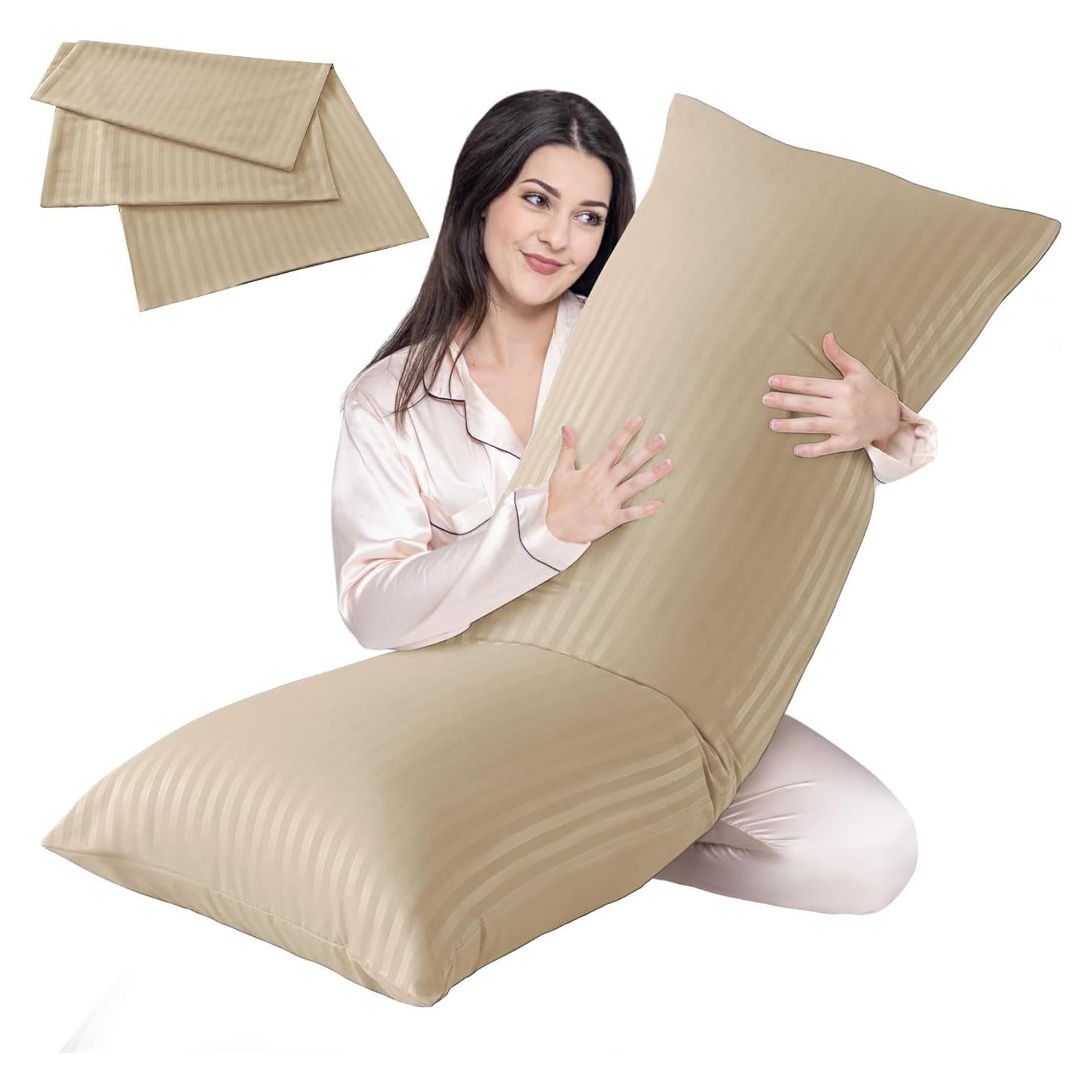 Almohada Corporal Cosybay 137x51 cm Beige Firme y Lavable