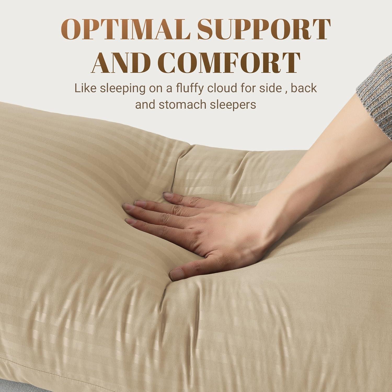 Almohada Corporal Cosybay 137x51 cm Beige Firme y Lavable