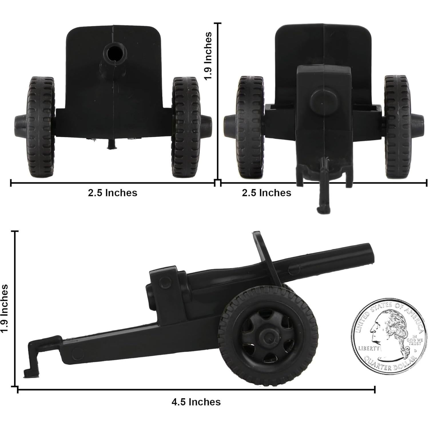 Conjunto de Artillería Antitanque TimMee 4pc Negro 10.8cm
