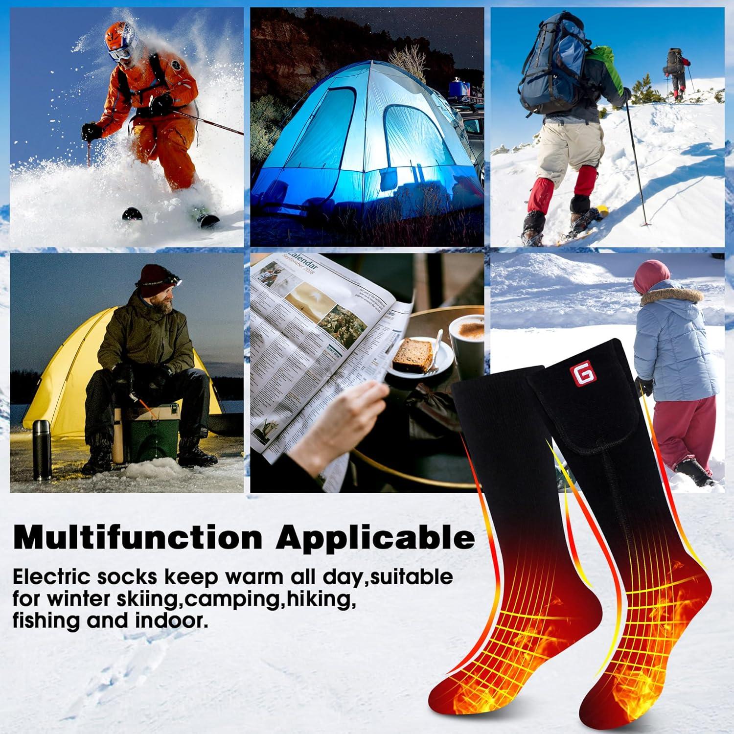 Calcetines Calentados SPRING Recargables Unisex Térmicos 2200mAh