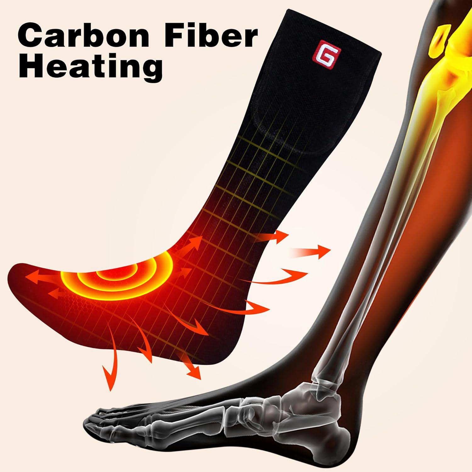 Calcetines Calentados SPRING Recargables Unisex Térmicos 2200mAh