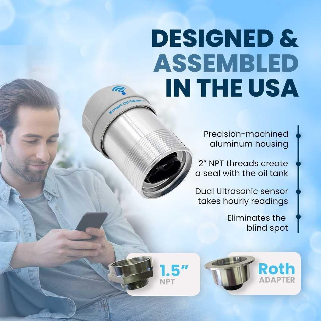 Medidor de Tanque de Aceite Wi-Fi Smart Oil Gauge Duo