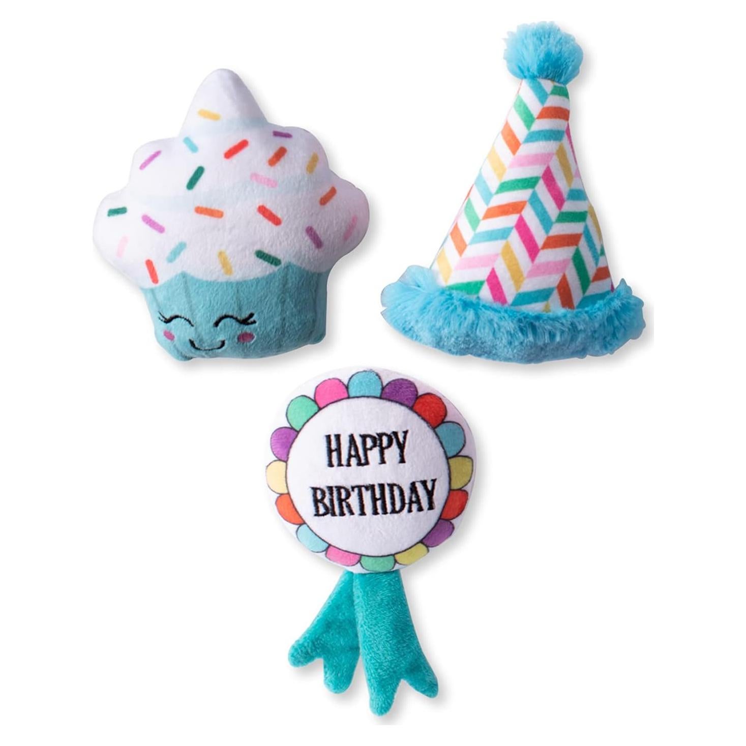 Conjunto de Juguetes para Perro Fringe Studio Cumpleaños BARK! 3 Piezas