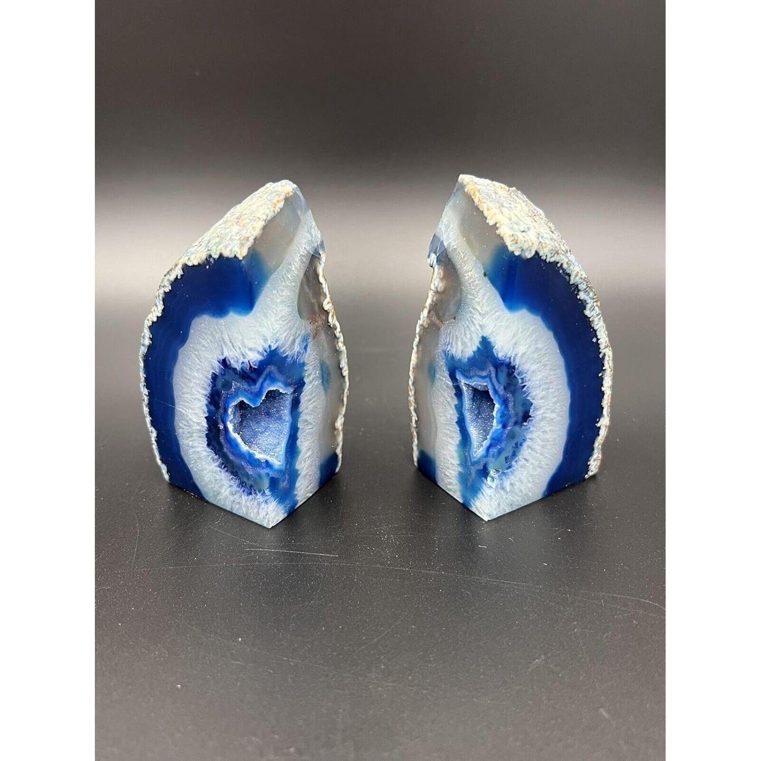 Soportes Decorativos de Ágata Azul AMOYSTONE - 1.08 kg