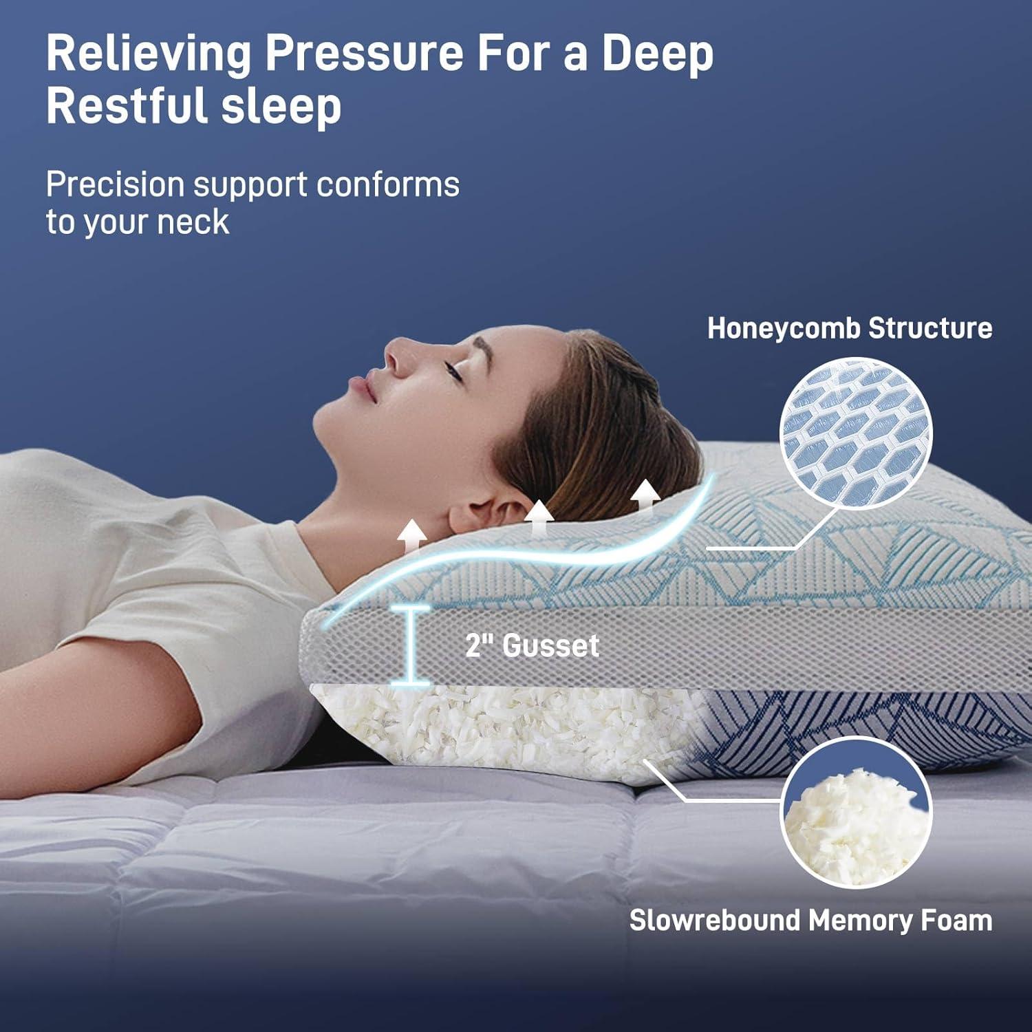 Almohada Ajustable Hipoalergénica Paxavofa Queen Espuma Viscoelástica