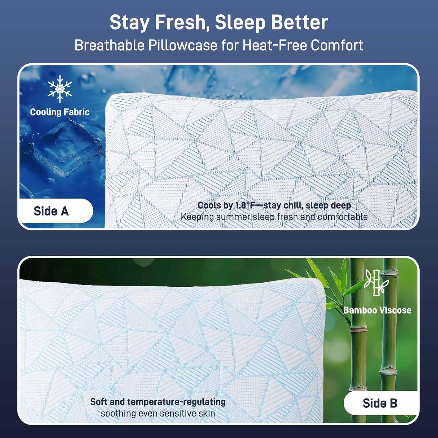 Almohada Ajustable Hipoalergénica Paxavofa Queen Espuma Viscoelástica