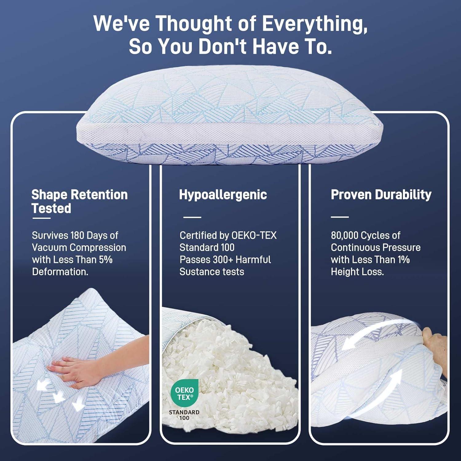 Almohada Ajustable Hipoalergénica Paxavofa Queen Espuma Viscoelástica