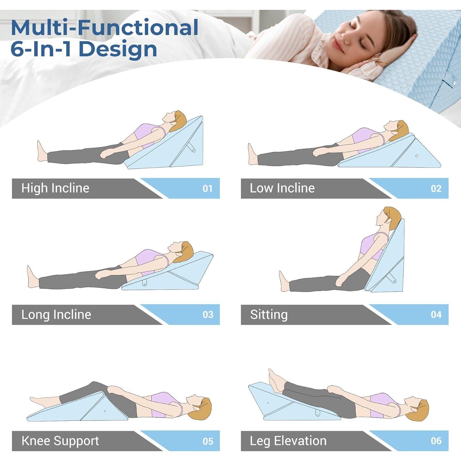 Almohada en Cuña COOLBEBE Ajustable 23-28 cm para Dormir